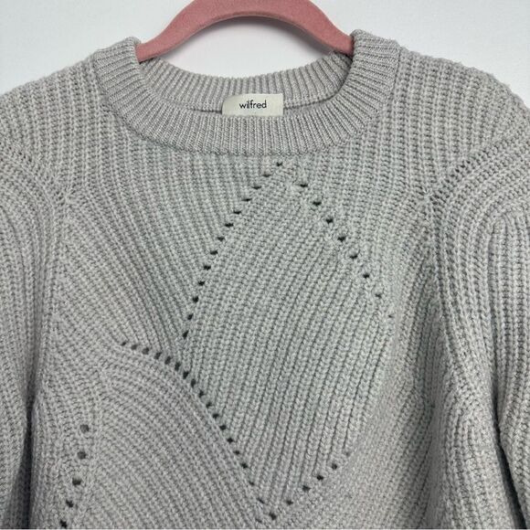 Aritzia Wilfred Serment Merino Wool Sweater in Grey Sz XXS - Picture 5 of 11